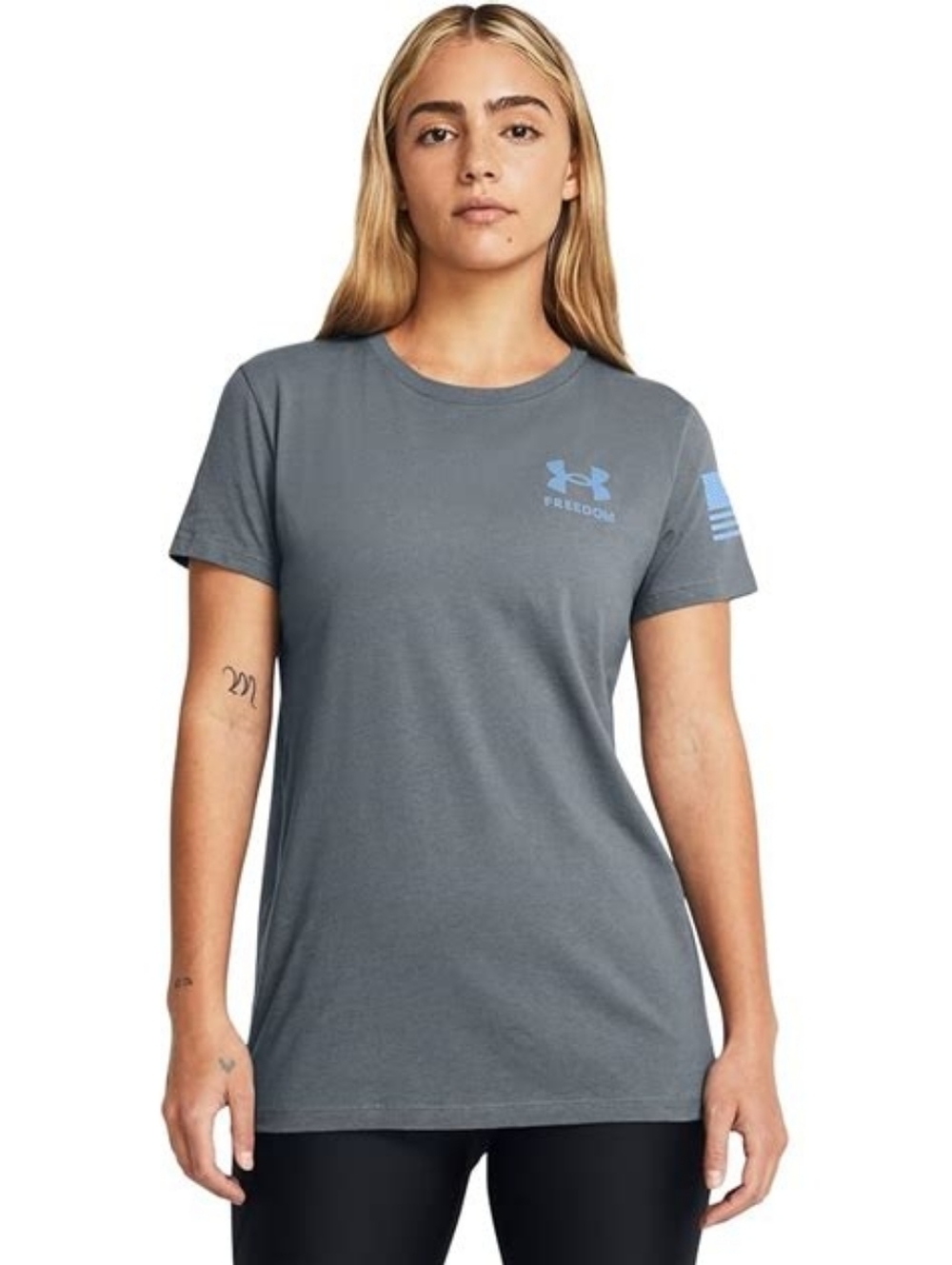 Under Armour Charcoal Tee with Pink Accents
